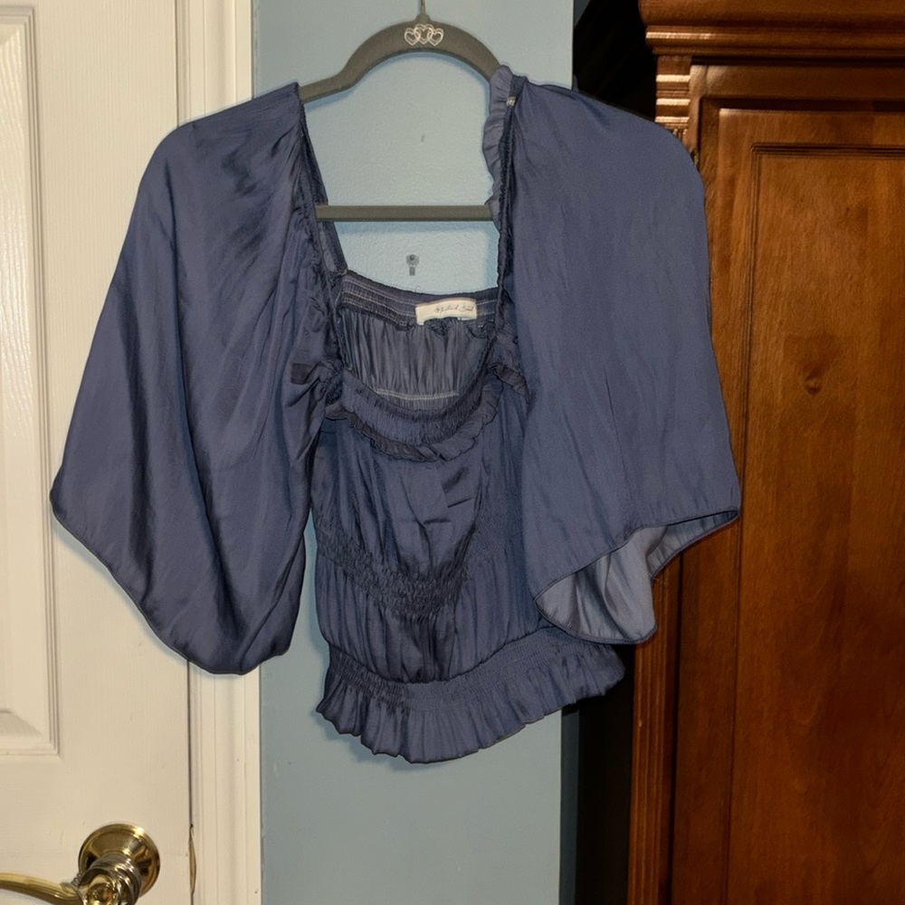 Mustard seed blue small blouse